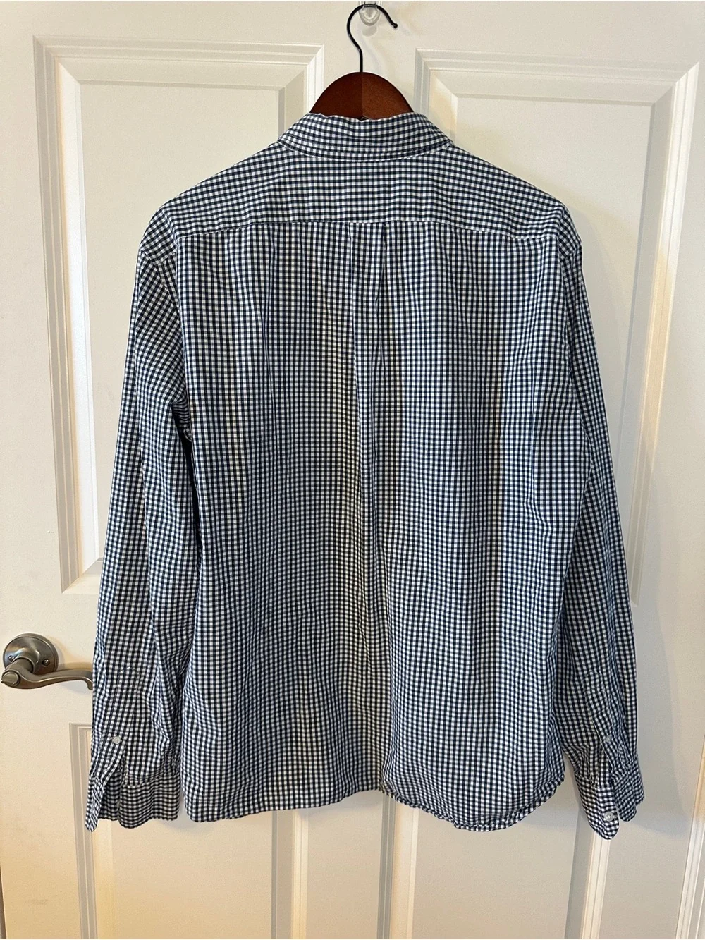 J.Crew Secret Wash Stretch Gingham Button Down Shirt Organic Cotton Preppy Slim